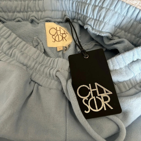 NWT chaser light blue wide leg joggers/ lounge pants drawstring size M - Picture 2 of 3